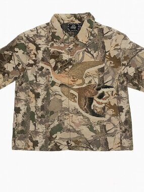 Rebel Vengeance Arid Forest Tapestry Jacket, Statement Designer Streetwear Art